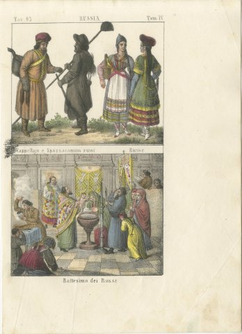 Russian Hatter and Chimney Sweep, Russian Women and a Baptism, 1842, view 2