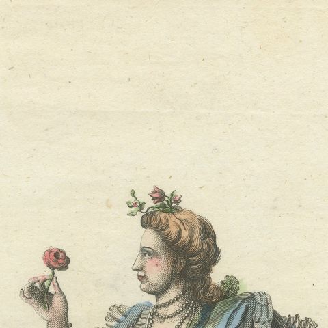 Original Antique Costume Print "Habit of a Lady of Lima in Peru", 1779, close-up 6