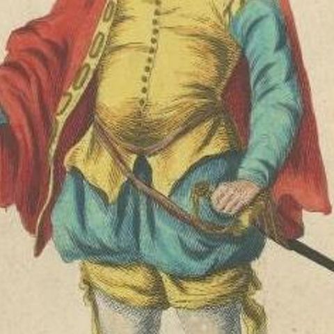 Antique Hand-Colored Engraving of an English Nobleman, 1805, close-up 2