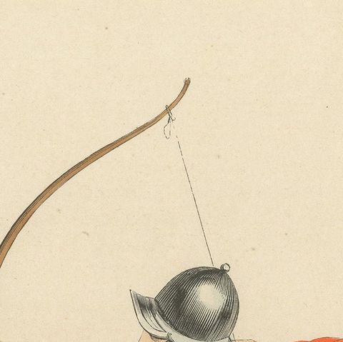 English Archer in Mid-Draw, Costume Di Moyen Age, 1847, close-up 5