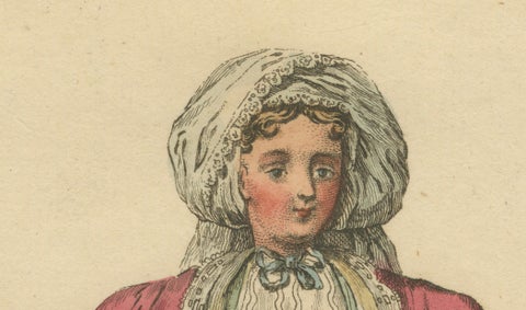 Antique Costume Print Young Lady of Naxos Archipelago Jefferys, 1749, close-up 3