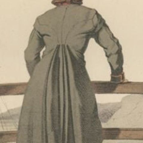 Antique Costume Print of Järvsö in Sweden by Sandberg, circa 1864, close-up 2