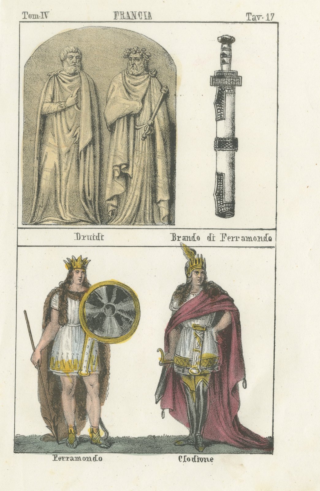 Druids, Pharamond's Sword and the Frankish Kings Pharamond and Clodio, 1842
