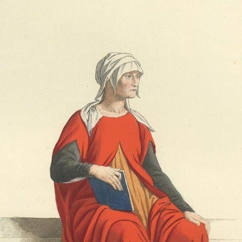 Antique Print of a Noblewoman from Milan, Italy by Bonnard, 1860, close-up 2