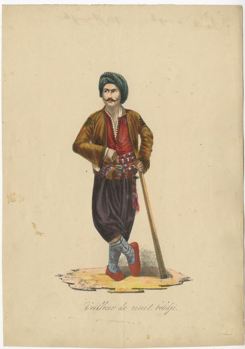 Set of 9 Antique Costume Prints, Turkey, Albania, Anatolia, 'c.1840', view 3