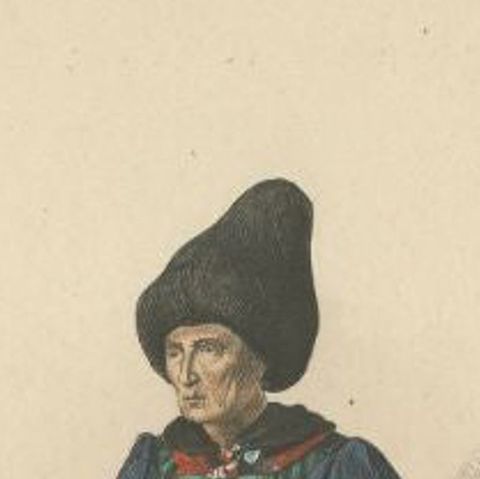 Antique Costume Print of a Woman from Vinschgau 'Tyrol' by Lipperheide, c.1880, close-up 1