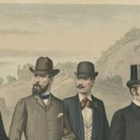 Antique Print of Fashion in June 1890 by Klemm & Weiss, circa 1900, close-up 1