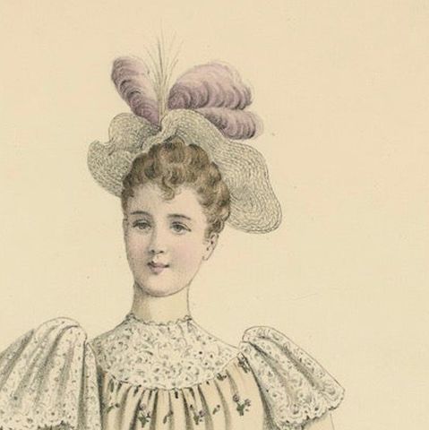 Victorian Fashion Flourishes: A Lithograph for the 1889 Exposition Universelle, close-up 5
