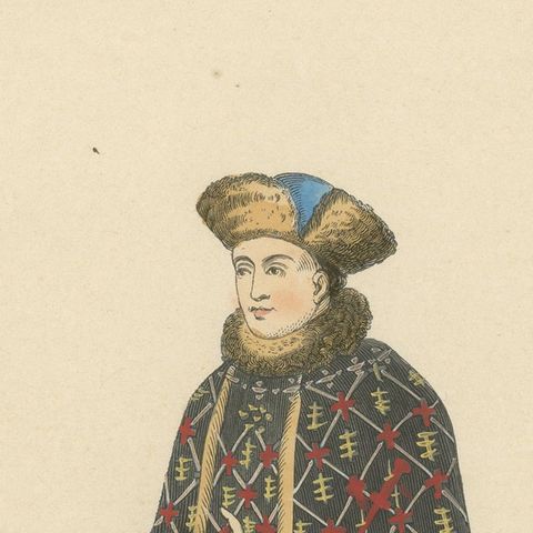Civilian Costume at the End of the 15th Century, 1847, close-up 5