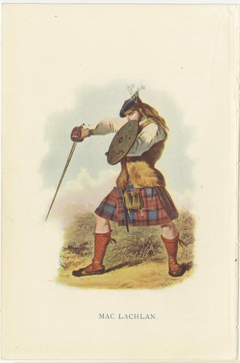 Set of 4 Original Antique Prints of Costumes of the Clans of Scotland, view 5
