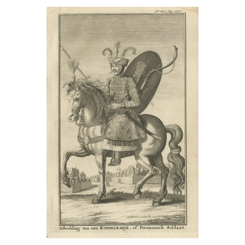 Mounted Persian Soldier, Safavid Military Costume, c.1730