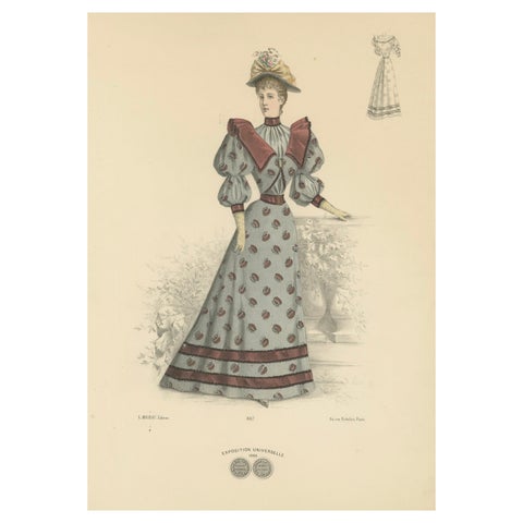 Victorian Fashion Statements: Litho by Michau for the Exposition Universelle
