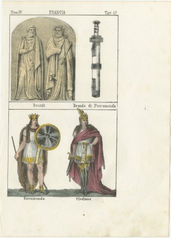 Druids, Pharamond's Sword and the Frankish Kings Pharamond and Clodio, 1842, view 2