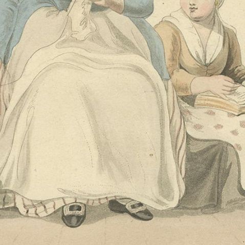 Antique Print of Woman and Child of Friesland in Costume, The Netherlands, 1817, close-up 2