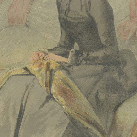 Elegant Victorian Lady Portrait, Vanity Fair Marchioness of Waterford 1883, close-up 6