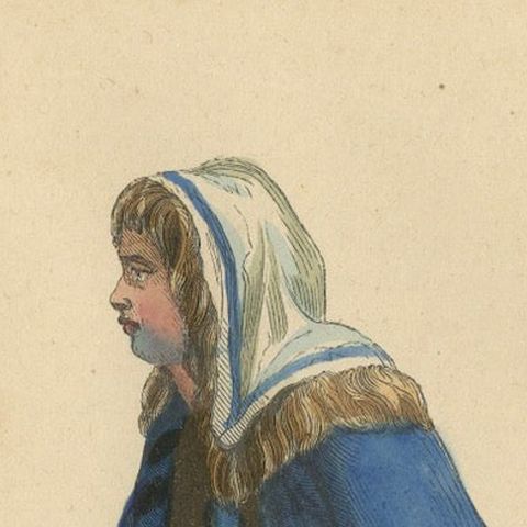 Traditional Kurek Attire in Handcolored Lithograph from 1844, close-up 5