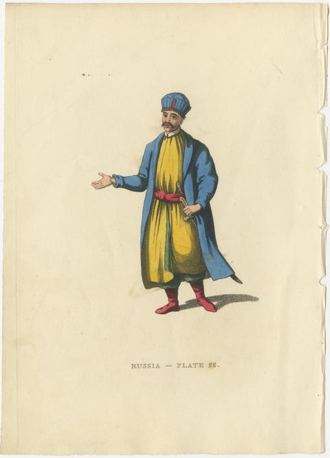 Ethnic Tapestry of 19th Century Russia: A Visual Anthology of Traditional Attire, view 4