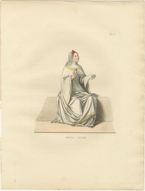 Cardinal, Commoner, and Florentine Noble in 15th-Century Italian Costume, 1845, view 4