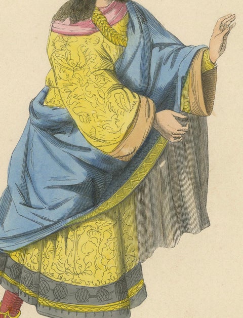 Imperial Majesty: Emperor Frederick III in 'Costume du Moyen Âge, 1847, close-up 2