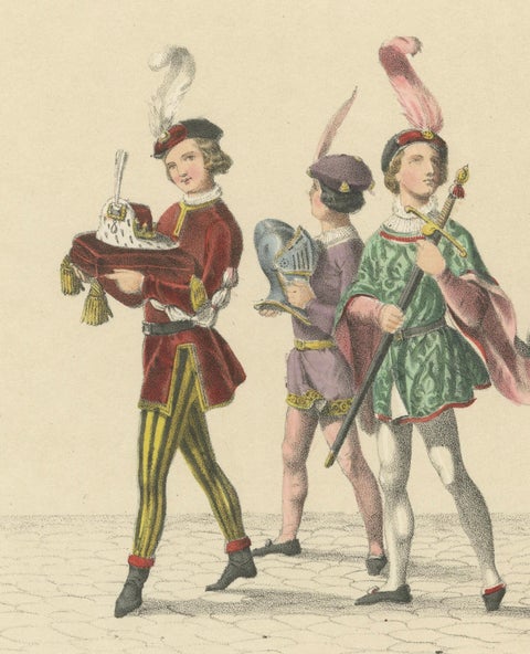 Burgundian Tribute, The Pageant of Noble Youth in Ceremonial Dress, 1855, close-up 4