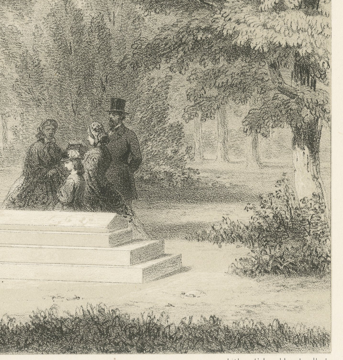 Van der Hoeven Monument, Utrecht, Dutch Architecture Print, Leliman, 1865-1866, view 3
