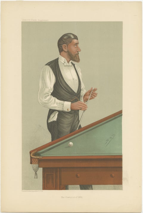 Elegance at Play: John Roberts Jr., Billiards Virtuoso, Vanity Fair 1885 by Spy, view 2