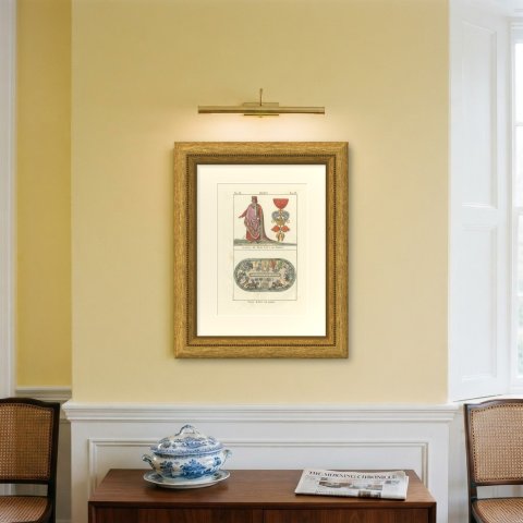 Knight of the Golden Fleece and a Gothic and Arab Hunt, Spain, 1842, shown framed on a wall
