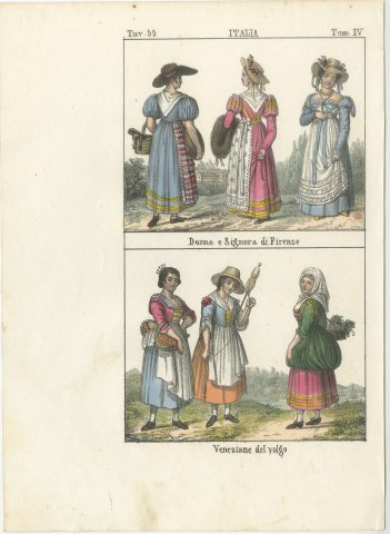 Women and a Lady of Florence with Venetian Women of the People, 1842, view 2