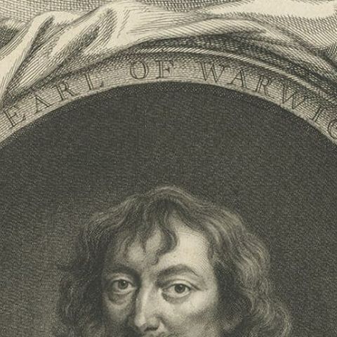 Old Portrait of Robert Rich, English Colonial Administrator, Admiral and Puritan, close-up 1
