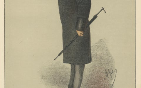 Victorian Statesman with Top Hat, Vanity Fair Statesmen Series, 1870, close-up 2