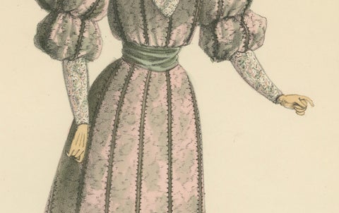 A Lithograph of Fashion Elegance at the Exposition Universelle, 1889, close-up 3