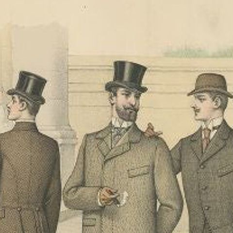 Antique Fashion Print Published in March, 1898, close-up 1