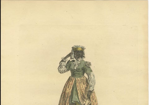 Habit of a Woman of Fez in Africa, Elegant Costume Engraving, 1749, close-up 6