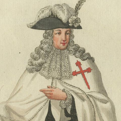 Knight of the Order of St. James in Spain - Historical Costume Engraving, 1791, close-up 4