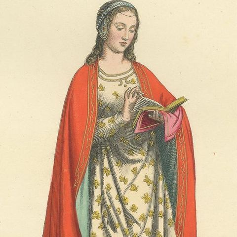 Antique Print of a Noblewoman from Milan in Italy, by Bonnard, 1860, close-up 2