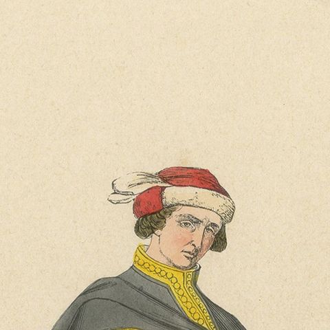 Attire of a Medieval Scholar: The Learned Physician of the Middle Ages, 1847, close-up 4