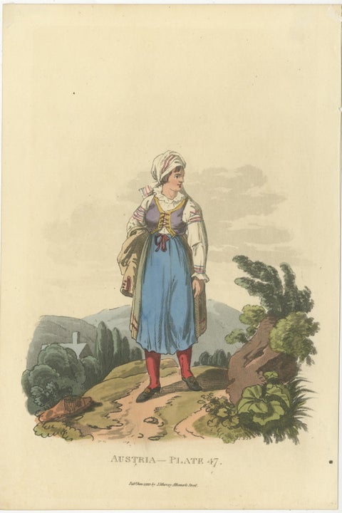 Traditional Austrian Folk Costumes: Vibrant Regency Era Fashion from 1804-1808, view 4
