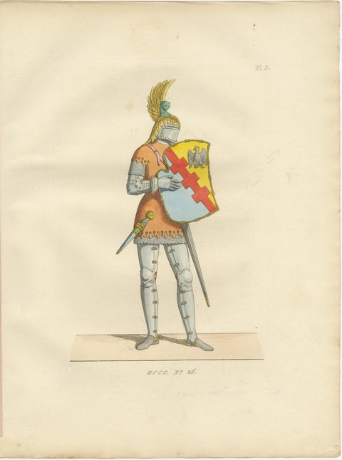 Sienese Nobility and Knight of the Knot in Lavish Medieval Costume. 1845, view 4