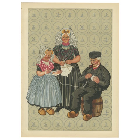 South Beveland Roman Catholic Dress with Girl and Grandfather, Plate XLII (1932)