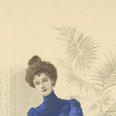 Antique Fashion Print Published by La Mode Illustrée, No. 50, 1899, close-up 1