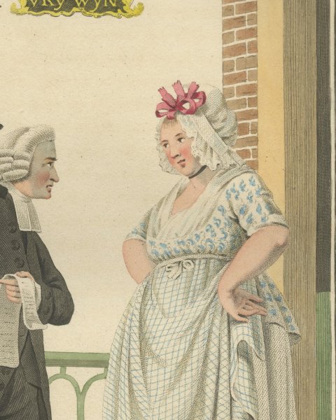 The Aanspreker announcing a Death, Dutch Custom Print, 1811, close-up 2