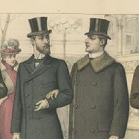 Antique Fashion Print Published in December, 1898, close-up 1