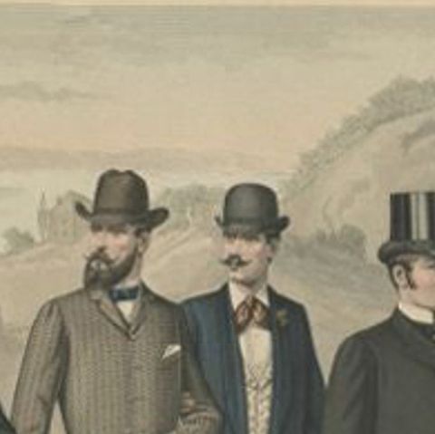 Antique Print of Fashion in June 1890 by Klemm & Weiss 'c.1900', close-up 1
