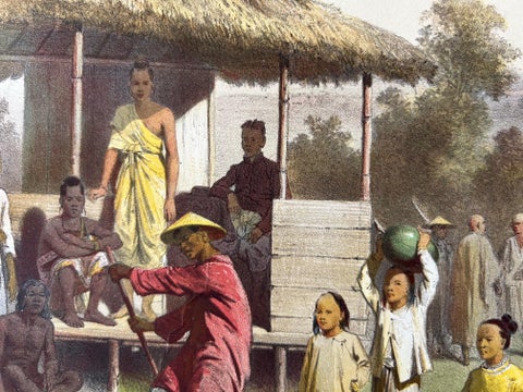 Costumes of Vietnam, Cambodia & Siam, Annamite, Cambodian & Siamese Dress c.187, view 4