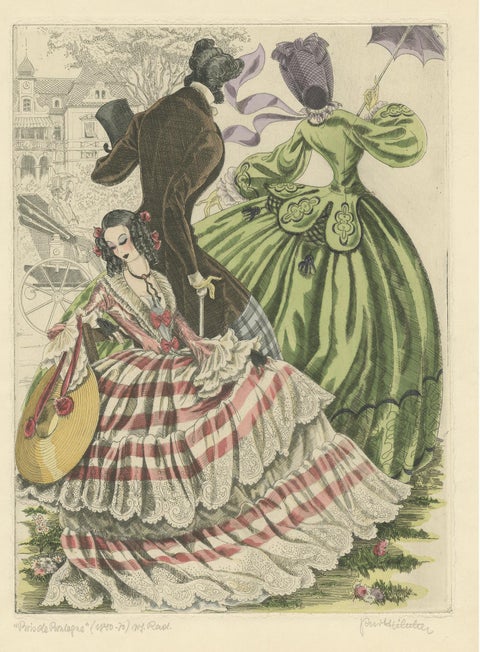 Antique Fashion Print by Kurt Hilscher, circa 1930, view 2