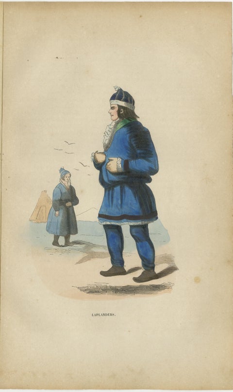 Antique Arctic Peoples & Northern Tribes Costume Prints, Set of 9, c.1852, view 3