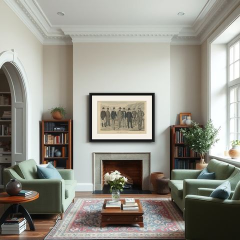 Antique Print of Fashion in June 1890 by Klemm & Weiss, circa 1900, shown framed in a room