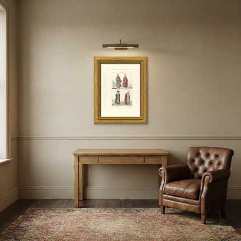The Grand Vizier, the Kaimakam, the Reis Efendi and a Secretary of State, 1842, shown framed in a room