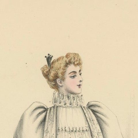 Opulent Fashions of the Victorian Era: Lithograph by L. Michau and M. de Solar, close-up 5