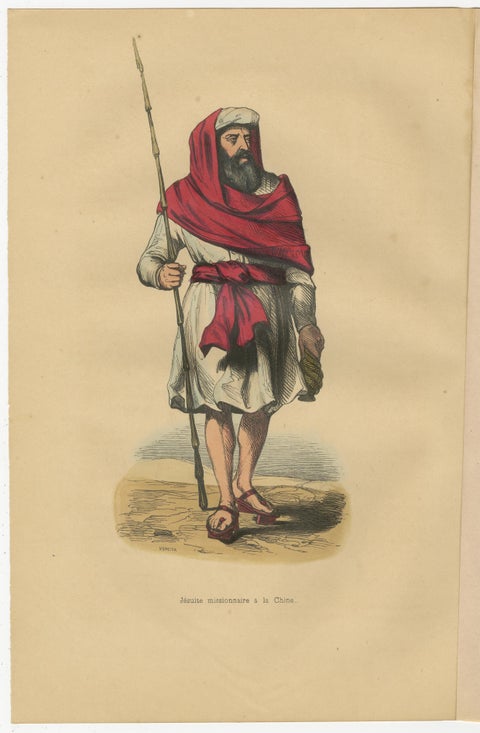 Chinese Cultural Figures in 1844 Wahlen Lithographs of Dress and Traditions, view 2